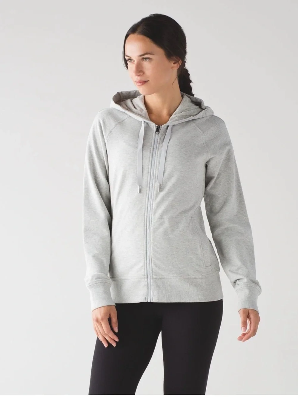 Lululemon Split Hoodie Heathered Light Grey